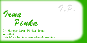 irma pinka business card